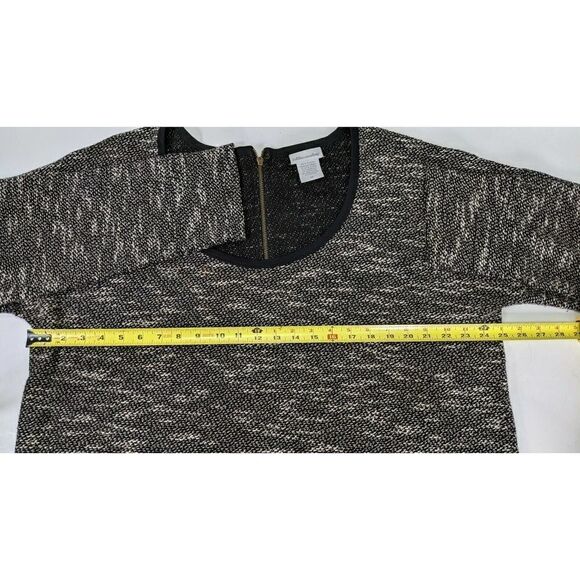 Soft Surroundings Size 2X Black Cream Boulce Top Exposed Zipper - Picture 7 of 11